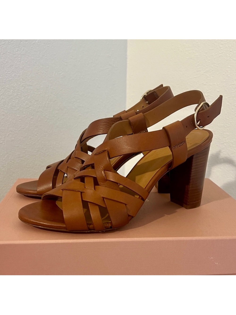 Sèzane High Estelle Leather Sandals